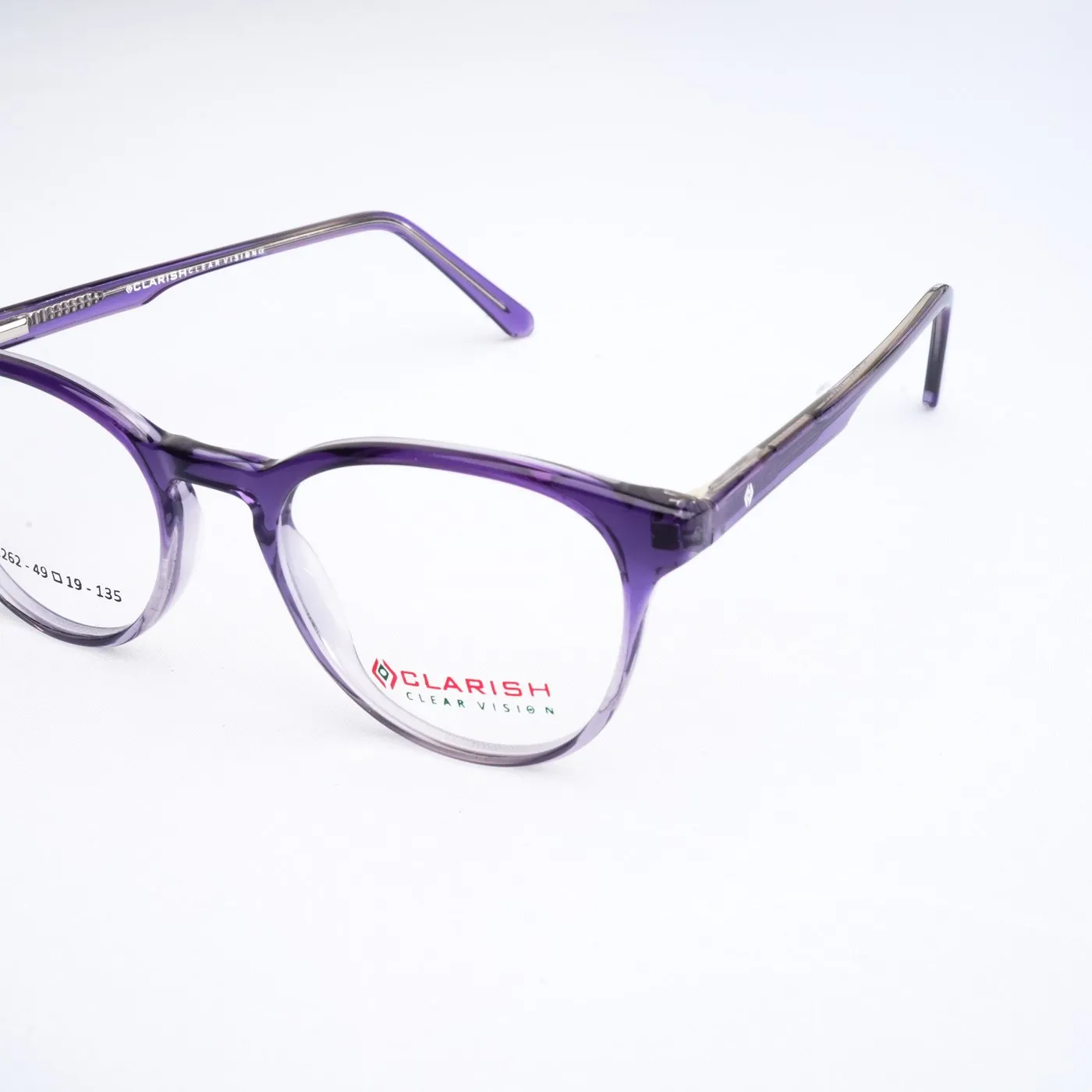 Clarish™ C.1262 round cellulose acetate optical frame, 49 □ 19 – 135