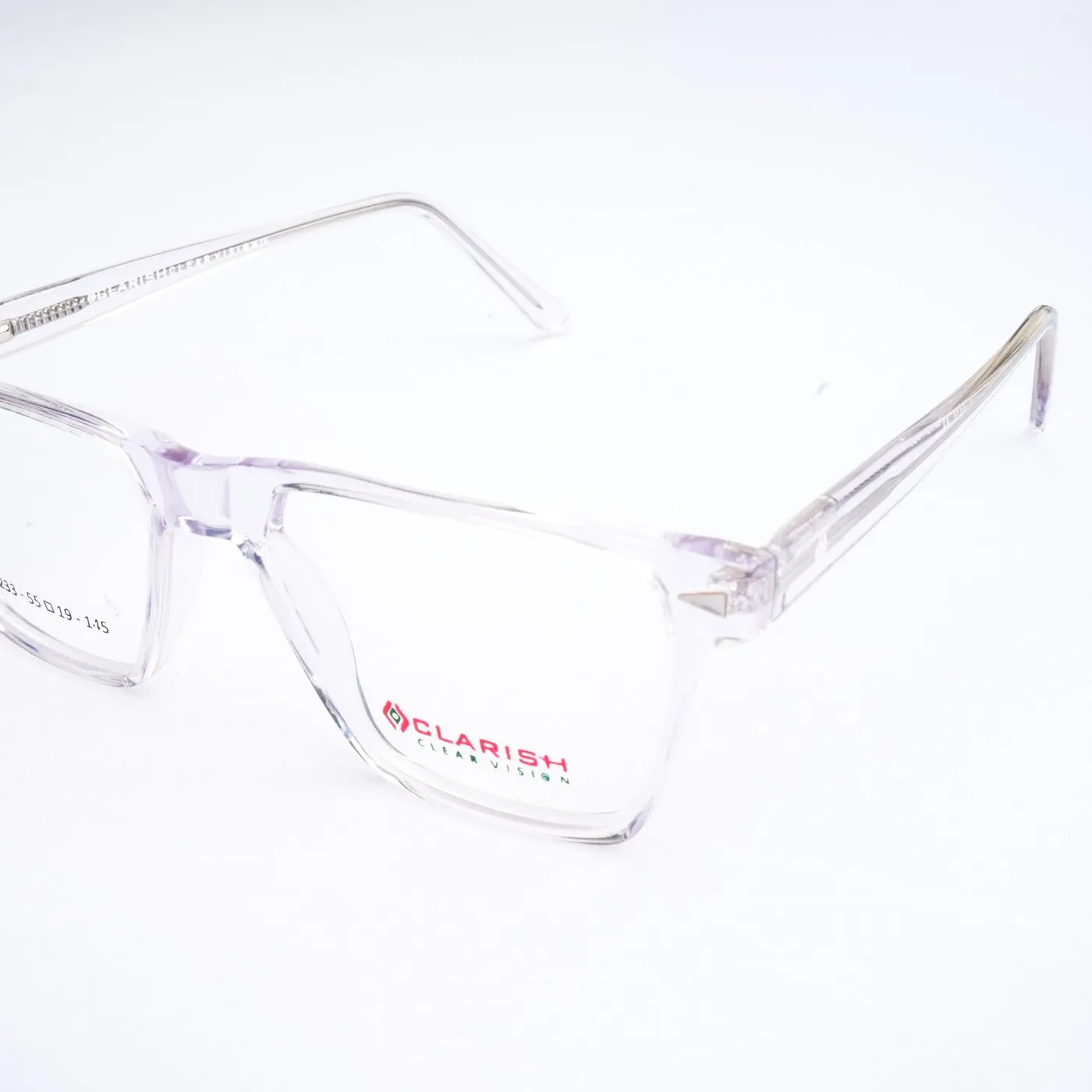 Clarish™ C.1233 square cellulose acetate optical frame, 55 □ 19 – 145