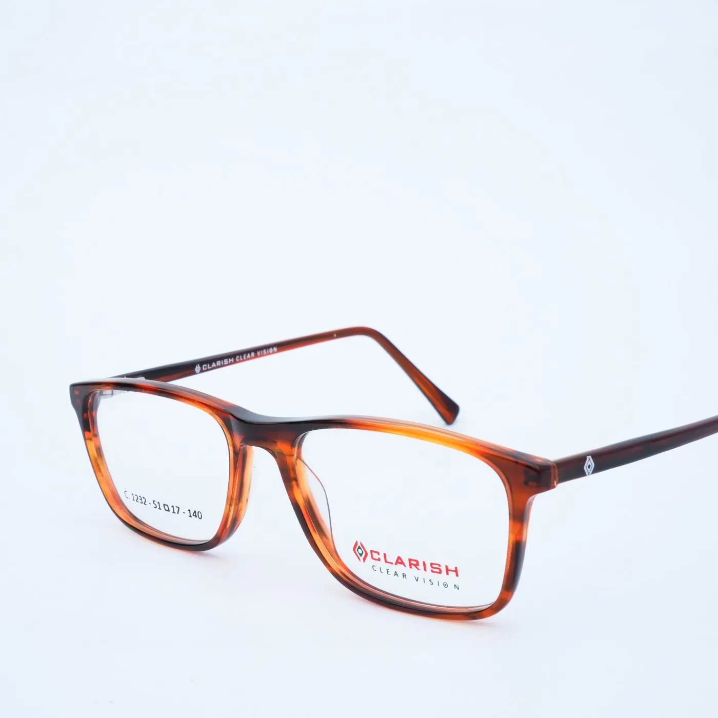Clarish™ C.1232 rectangle cellulose acetate optical frame, 51 □ 17 – 140